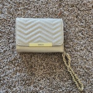 GUESS Metallic Gold Quilted Wallet